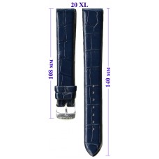 Ремень OMAX Premium  20 XL  (синий ,застёжка хром)