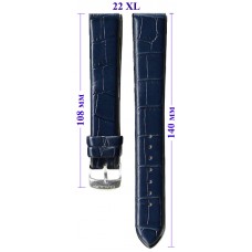 Ремень OMAX Premium  22 XL  (синий ,застёжка хром)